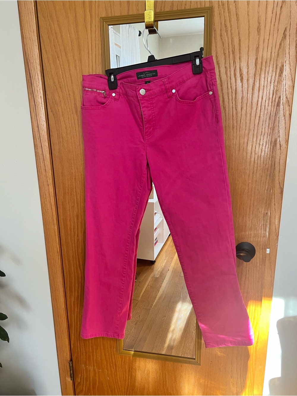 Ralph Lauren Vibrant Hot Pink Straight-Leg Jeans